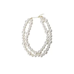 Black Colour BCANGIE NECKLACE - Perlekæde 4427 White fra Black Colour