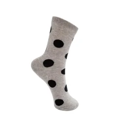 Black Colour BCAUDRINA SOCK - Grå strømpe med sorte bomber 4302 Lt. Grey fra Black Colour