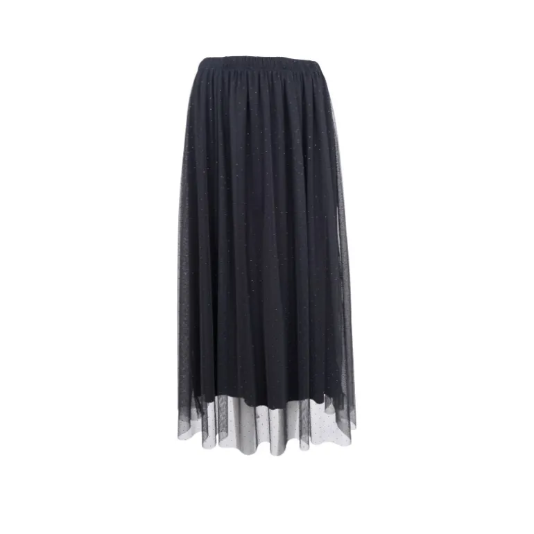 Black Colour BCDAIMI MESH SKIRT - Sort mesh nederdel 40839 Black fra Black Colour