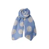 Black Colour BCMADELYN Scarf - Blåt tørklæde med bomber 208341 Blue fra Black Colour