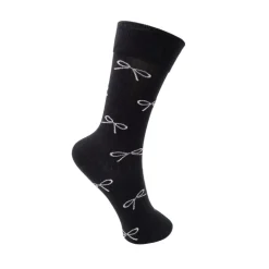 Black Colour BCMINDY DOW SOCK - Sort strømpe med sløjfe 4307 Black fra Black Colour