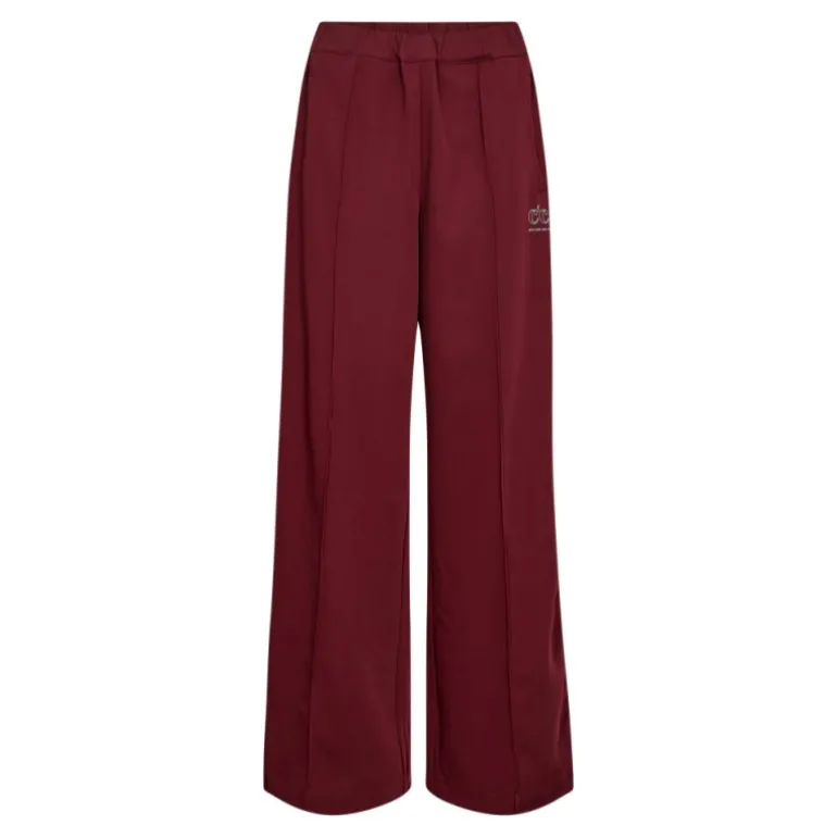 Co' Couture Amina CC Crease Pant - Bordeaux buks med hvide striber 31460 Burgundy fra Co'couture