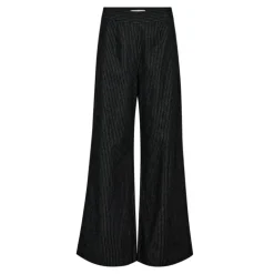 Co' Couture EnidCC Denim Wide Pant - Sort buks med hvid stribe 31300 Black fra Co'couture