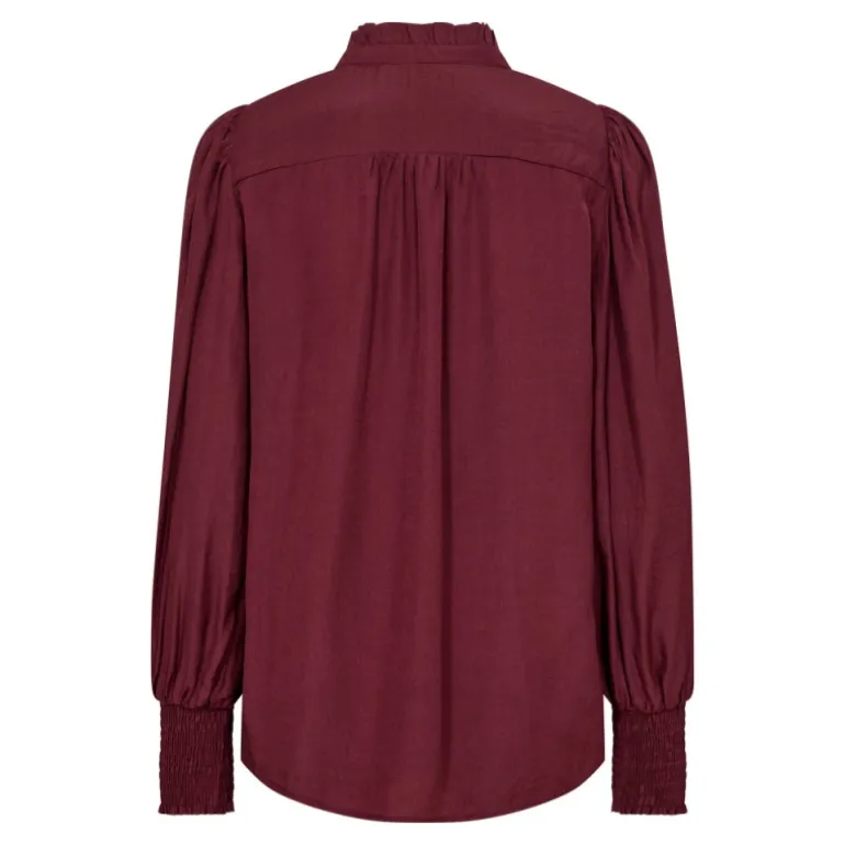 Co'Couture AilaCC Petra Shirt - Vinrød skjorte 35810 Burgundy fra Co'couture