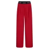 Co'Couture AminaCC Logo Pant - Rød buks med logo elastik 31143 Flame fra Co'couture