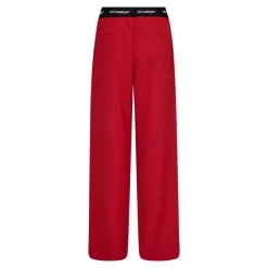 Co'Couture AminaCC Logo Pant - Rød buks med logo elastik 31143 Flame fra Co'couture
