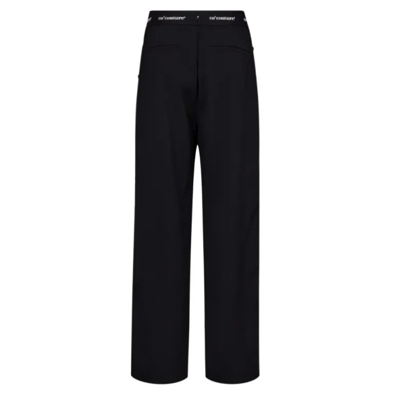 Co'Couture AminaCC Logo Panel Pant - Sort buks med hvide striber i siden 31365 Black fra Co'couture
