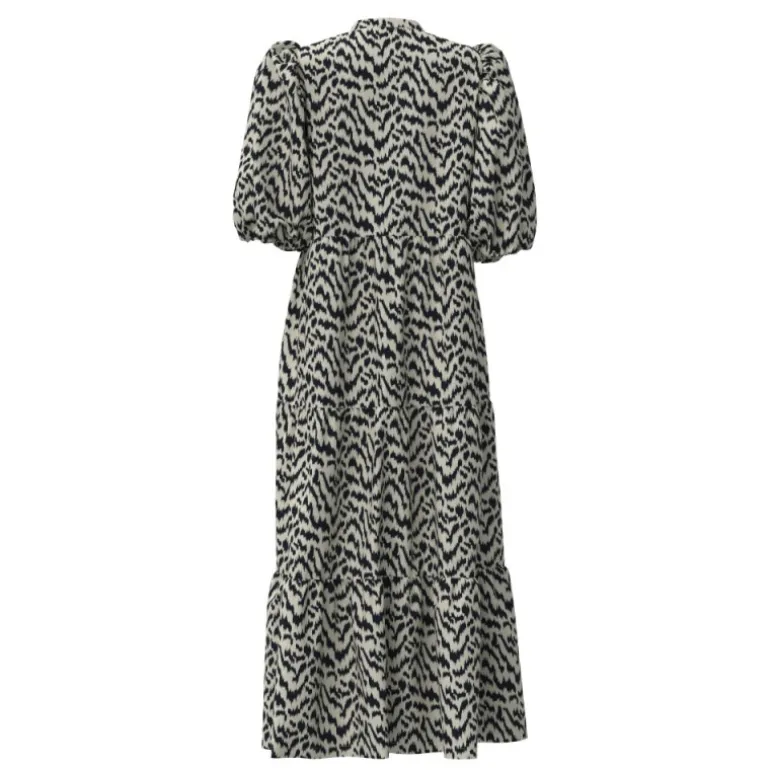 Co'Couture AtziCC Floor Dress - Sort printet lang kjole 36423 Black fra Co'couture