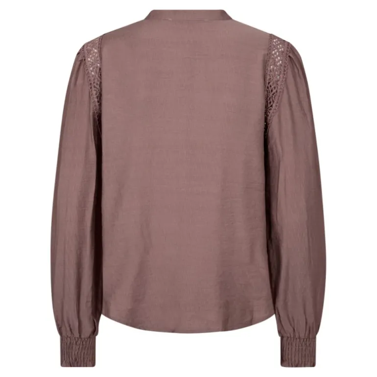 Co'Couture CarynCC Shirt - Rosa skjorte med blonde 35725 Old Rose fra Co'couture