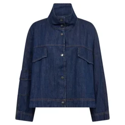 Co'couture DelinaCC Denim Box Jacket - Denim Jakke 30170 Dark Denim fra Co'couture