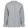 Co'couture GemCC Stripe Shirt - Skjorte med simili 35693 Light Grey fra Co'couture