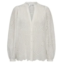 Co'Couture GiselleCC Anglaise V-shirt - Hvid blondeskjorte 35816 White fra Co'couture