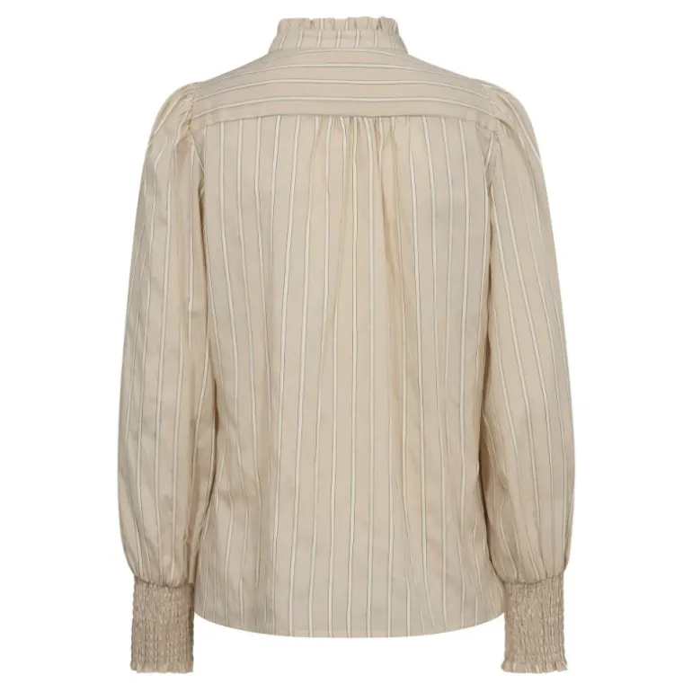 Co'couture MaliaCC Stripe Petra Shirt - Stribet skjorte 35674 Bone fra Co'couture