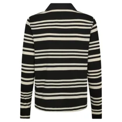 Co'Couture MalucaCC Stripe Polo Blouse - Sort stribet polo bluse 33146 Black fra Co'couture