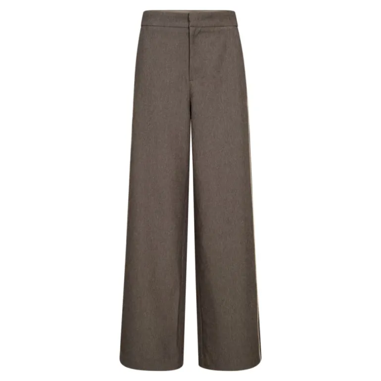 Co'Couture NanaCC Piping Wide Pant - Grå buks 31476 Mink fra Co'couture