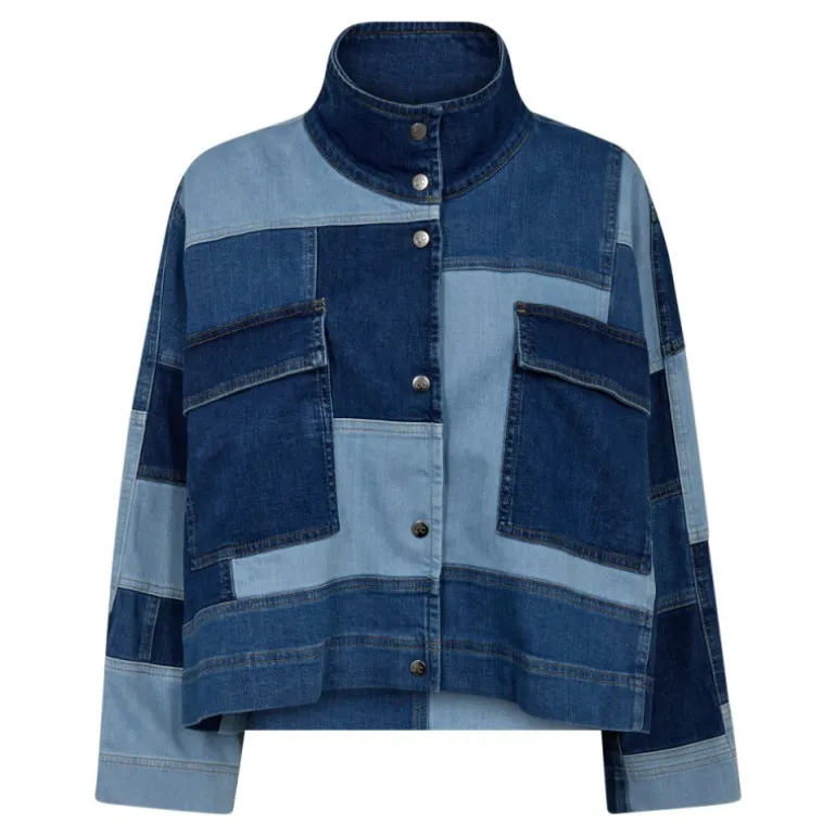 Co'couture PatchCC Denim Box Jacket 30268 Denim Blue fra Co'couture