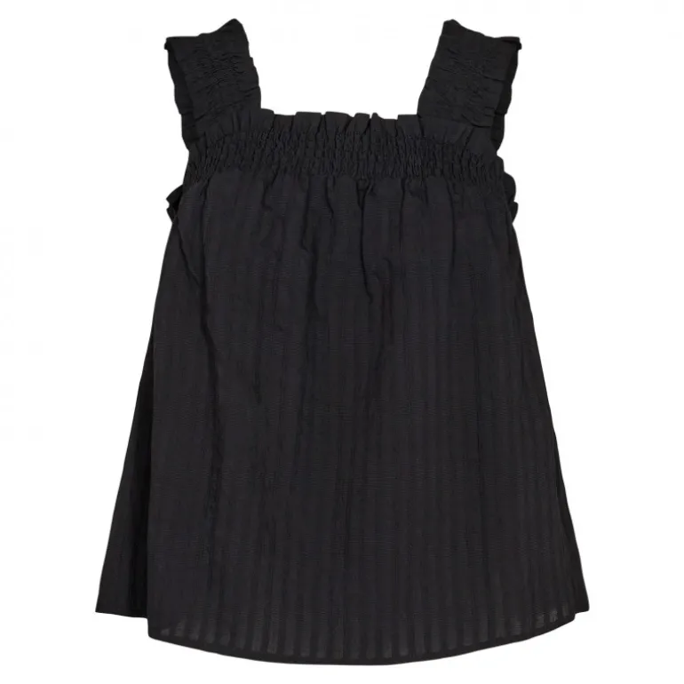 Co'Couture Selma Smock Strap Top - Sort top 35184 fra Co'couture