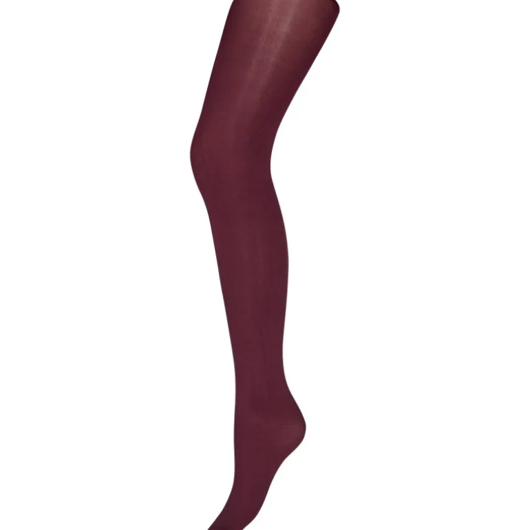 Decoy Tights Microfiber 60 den - Bourdeux strømpebukser 16660 Red fra Decoy
