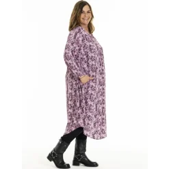 Gozzip GAlice Dress - Kjole med lilla print G251005 Orchid fra Gozzip