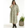 Gozzip GAnn-Louise Dress - Grøn printet kjole G252051 Green Print fra Gozzip
