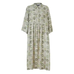 Gozzip GAnn-Louise Dress - Grøn printet kjole G252051 Green Print fra Gozzip