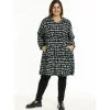 Gozzip GFreia Tunic - Sort/mintgrøn printet tunika G245059 Aqua animal fra Gozzip