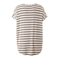 Gozzip GGitte T-shirt - Beige/hvid stribet G252082 Clay fra Gozzip