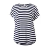 Gozzip GGitte T-shirt - Blå/hvid stribet G252082 Navy fra Gozzip