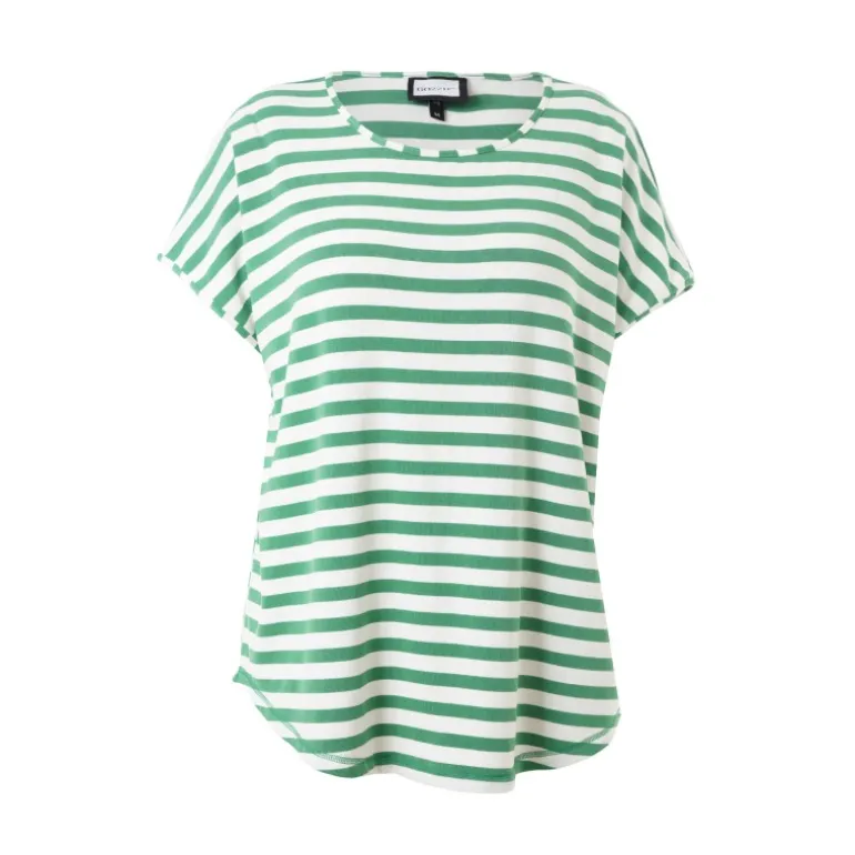Gozzip GGitte T-shirt - Grøn/hvid stribet G252082 Green fra Gozzip