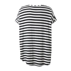 Gozzip GGitte T-shirt - Sort/hvid stribet G252082 Black fra Gozzip