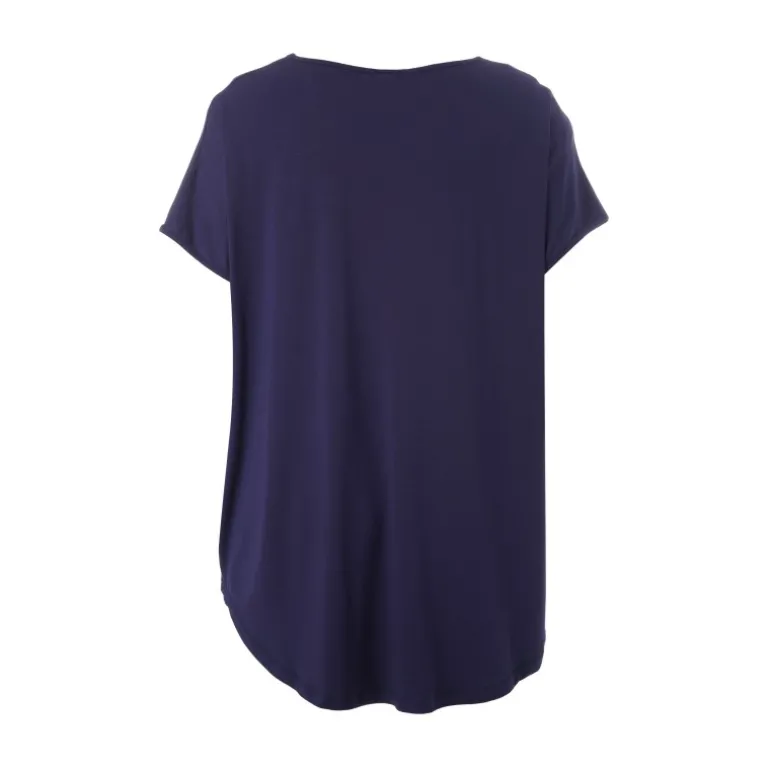 Gozzip GGitte T-shirt v/print - Blå t-shirt G252088 Navy fra Gozzip