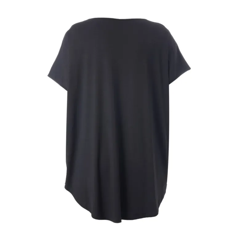 Gozzip GGitte T-shirt v/print - Sort t-shirt G252088 Black fra Gozzip