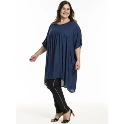 Gozzip GHeika Leggings with piping - Sort leggings med guld stribe G246059 Black fra Gozzip