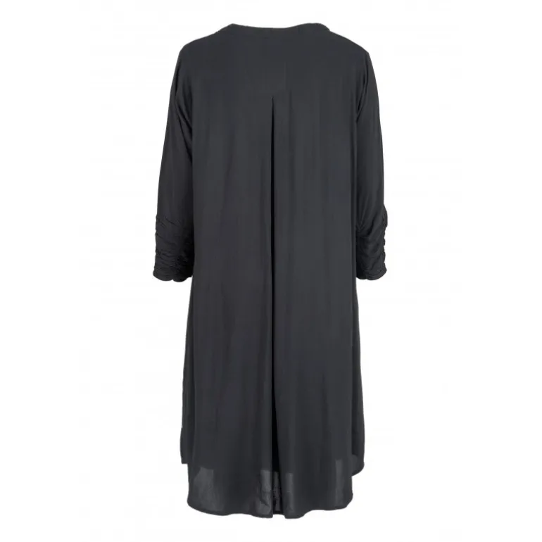 Gozzip GHenny Dress - Sort kjole med pink blomst G246019 Black fra Gozzip