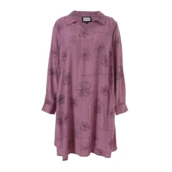 Gozzip GIdalene Tunic - Lilla tunika med streg print G251007 Orchid fra Gozzip