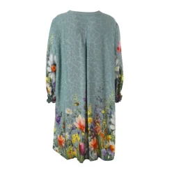 Gozzip GIly Tunic - Mintgrøn tunika med blomster G251026 Green fra Gozzip