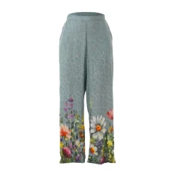 Gozzip GImane Pants - Mintgrøn buks med blomster print G251028 Green fra Gozzip