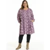 Gozzip GJohanne Shirt Tunic - Lilla printet tunika G251004 Orhid fra Gozzip