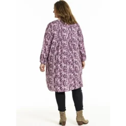 Gozzip GJohanne Shirt Tunic - Lilla printet tunika G251004 Orhid fra Gozzip