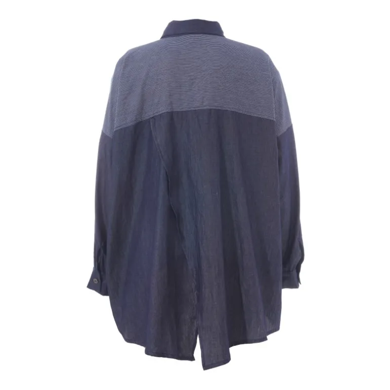 Gozzip GJudit Oversized Shirt - Oversized blå skjorte G252065 Denim Blue fra Gozzip