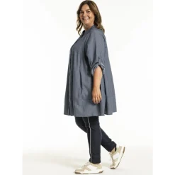 Gozzip GJytta Tunic - Blå/hvid stribet tunika G252067 Denim Blue fra Gozzip