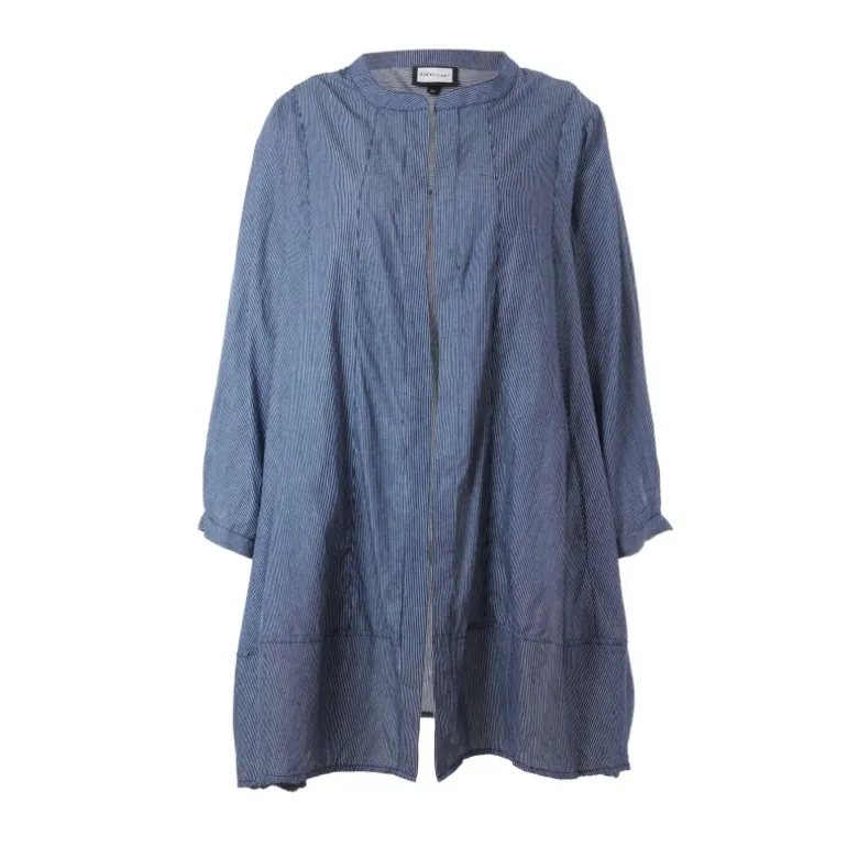 Gozzip GJytta Tunic - Blå/hvid stribet tunika G252067 Denim Blue fra Gozzip