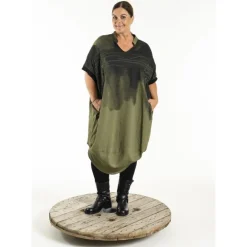 Gozzip GKara Dress - Grøn kjole G252202 Olive fra Gozzip