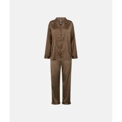 HYPEtheDetail Satin Pyjamas - Brun logo pyjamas 3-800-43 Brown fra HYPEtheDETAIL