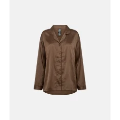 HYPEtheDetail Satin Pyjamas - Brun logo pyjamas 3-800-43 Brown fra HYPEtheDETAIL