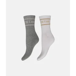 HYPEtheDetail Tennis sock 2 pack - Hvid/Grå tennissokker 3-21491-8000 fra HYPEtheDETAIL
