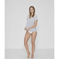 JBS of DK Basic Tee - Lysegrå bambus t-shirt 11230-2 Light grey melange fra JBS of Denmark - Dame