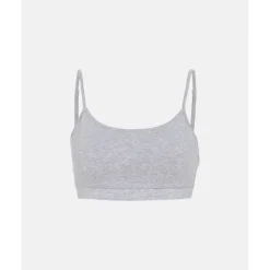 JBS of DK Bra top narrow FSC- Lysegrå bambus top m/smal strop 11230-48 Light grey melange fra JBS of Denmark - Dame