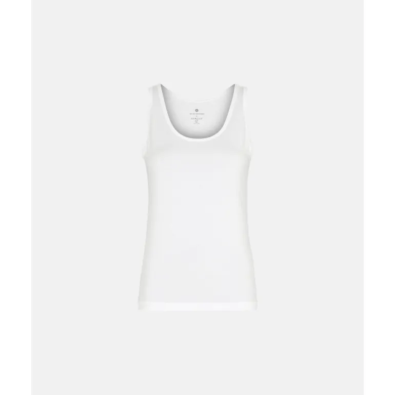 JBS of DK Top wide straps - Hvid bambus top 11230-1 White fra JBS of Denmark - Dame