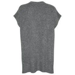 Kaffe Curve KCannett Knit Poncho - Grå poncho 10582738 Dark Grey Melange fra Kaffe Curve